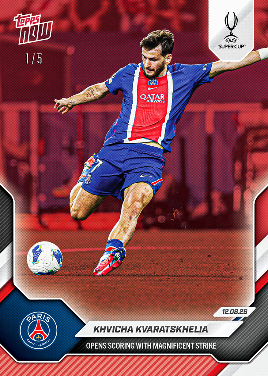 Khvicha Kvaratskhelia - 2026-27 UCL Topps NOW Card 3 - PR: 2832 - Image 5