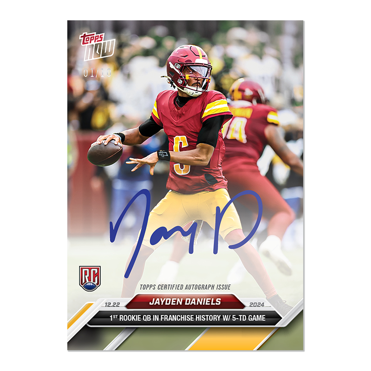 Jayden Daniels - 2024 Topps NOW Football Card 16 - LOOK FOR AUTOS - PR: 8788 - Image 3