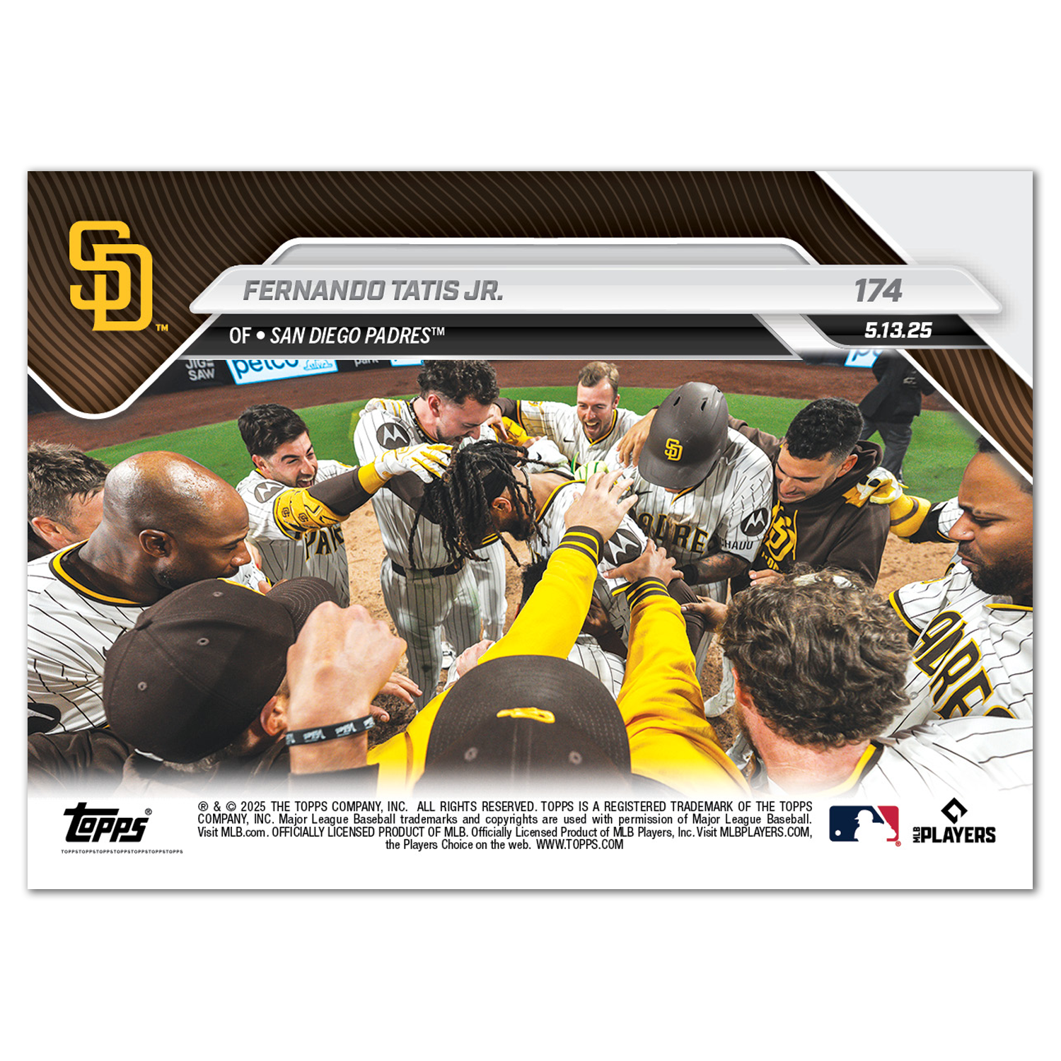 Fernando Tatis Jr. - 2025 MLB Topps NOW - Card 174 - PR: 1634 - Image 3