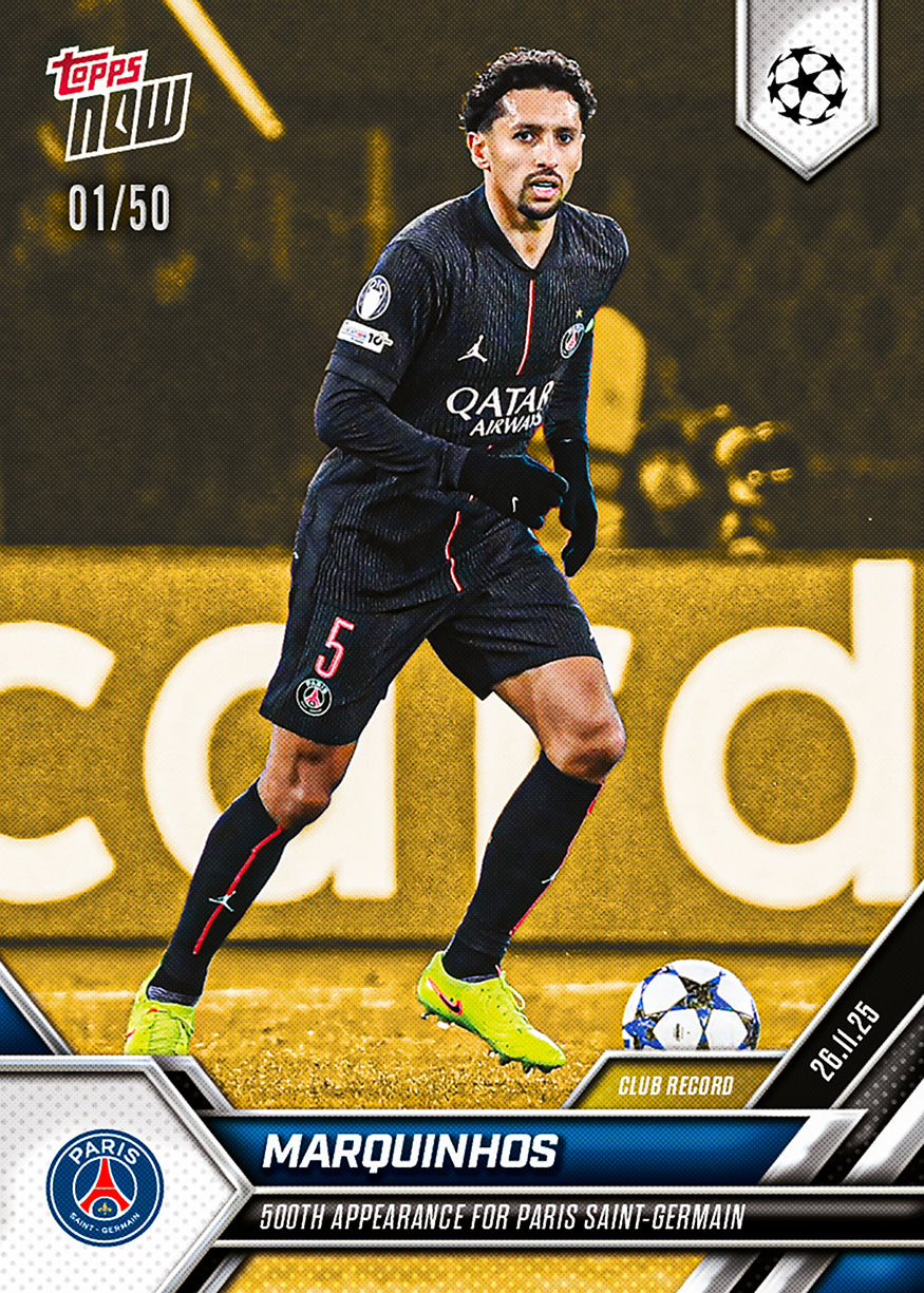 Marquinhos - 2025-26 UCL Topps NOW - Card 57 - PR: 232 - Image 6