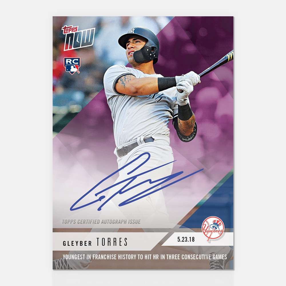On-Card Autograph # to 25 - Gleyber Torres - MLB TOPPS NOW
