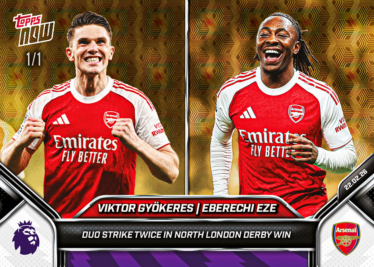 Eberechi Eze / Viktor Gyökeres - 2025-26 Premier League Topps NOW - Card 144 - PR: 1565 - Image 2