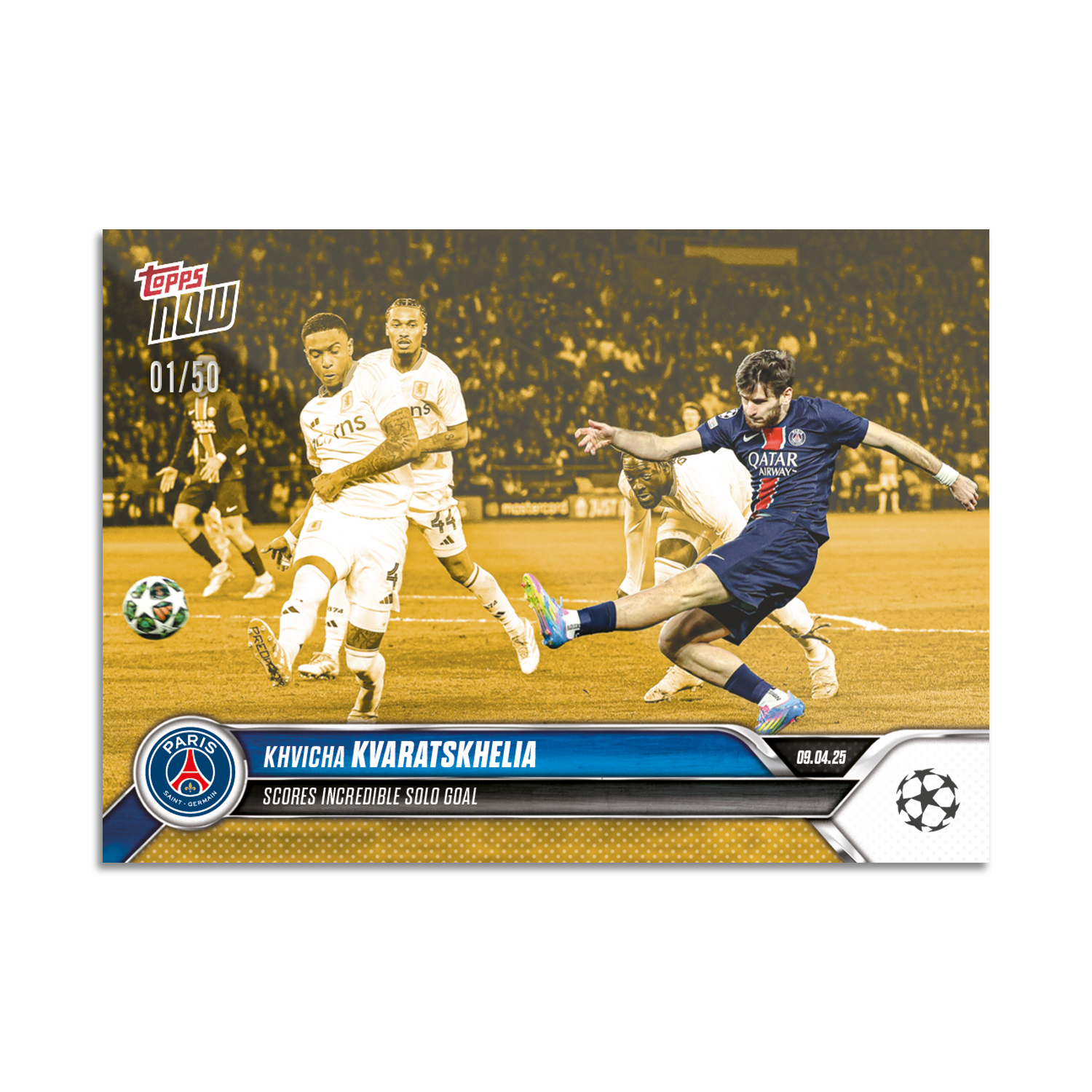 Khvicha Kvaratskhelia - 2024-25 UCL Topps NOW - Card 138 - PR: 318 - Image 6