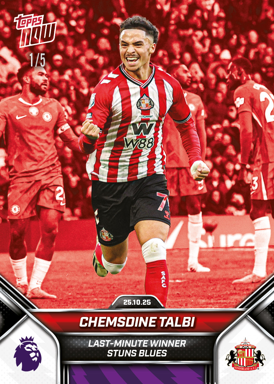 Chemsdine Talbi - 2025-26 Premier League Topps NOW - Card 42 - PR: 619 - Image 3