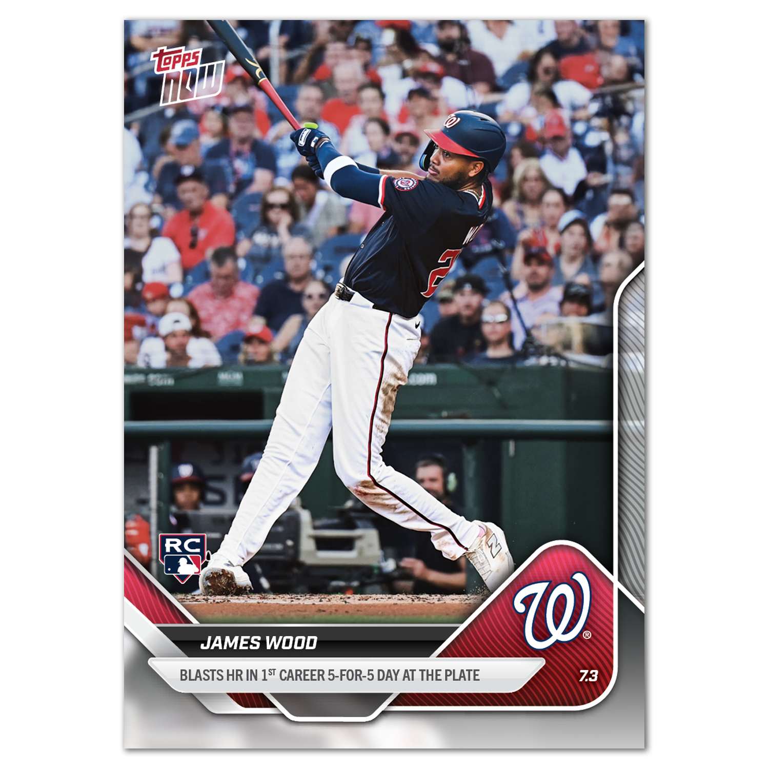 James Wood - 2025 MLB Topps NOW - Card 378 - PR: 1813