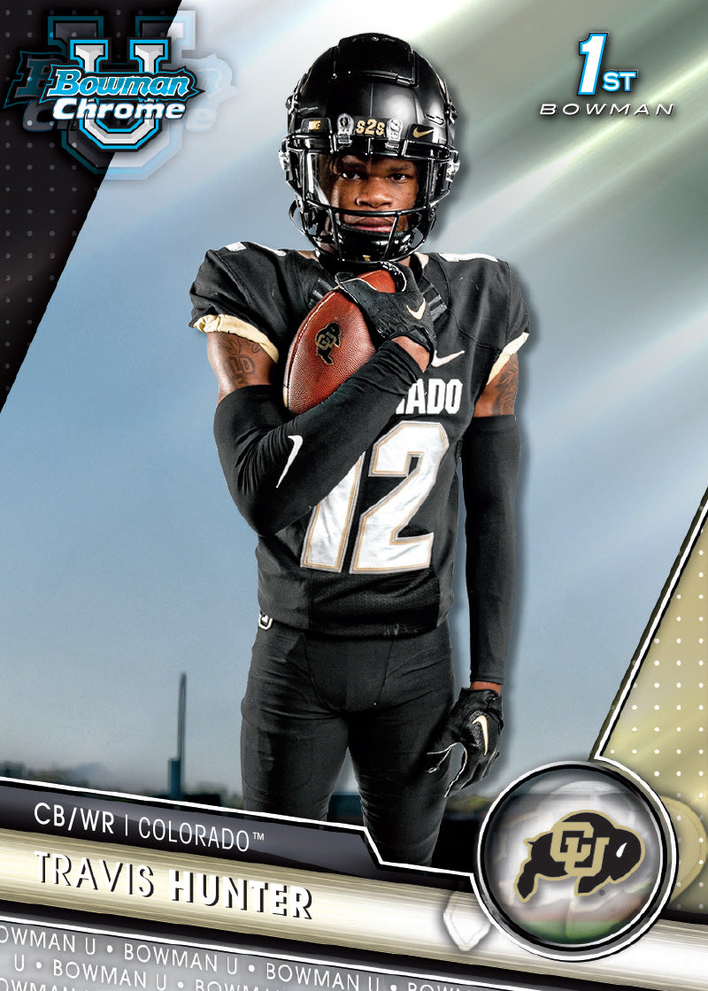 Alternative view of 2023 Bowman University Chrome Football - Value Box