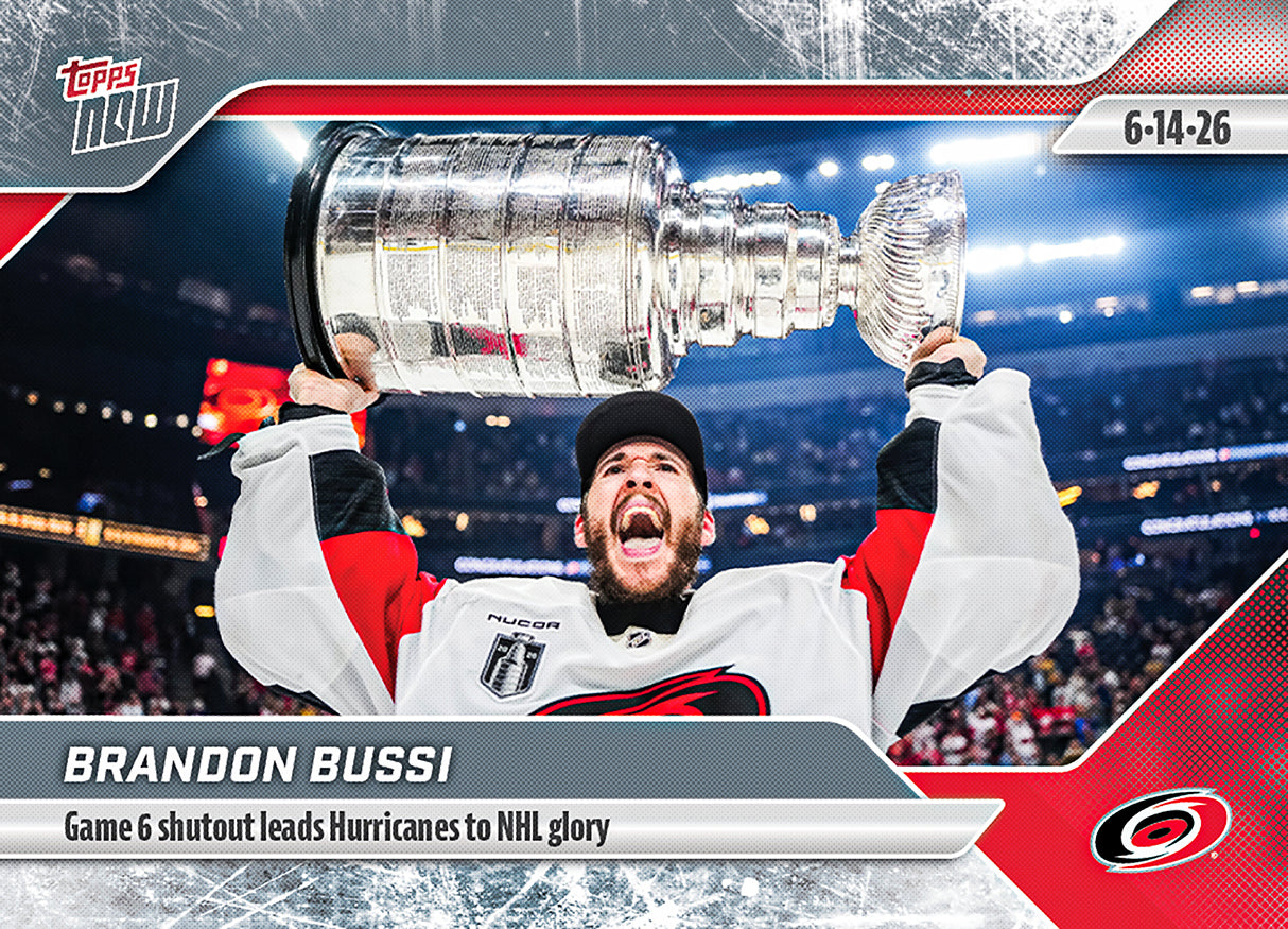 Brandon Bussi - 2025-26 NHL Topps NOW - Sticker # 202 Pack - PR: 805