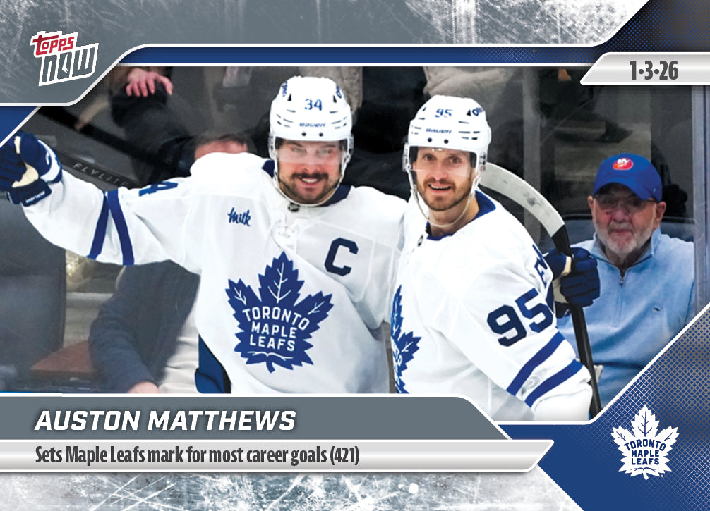 Auston Matthews - 2025-26 NHL Topps NOW - Sticker # 80 Pack - PR: 230