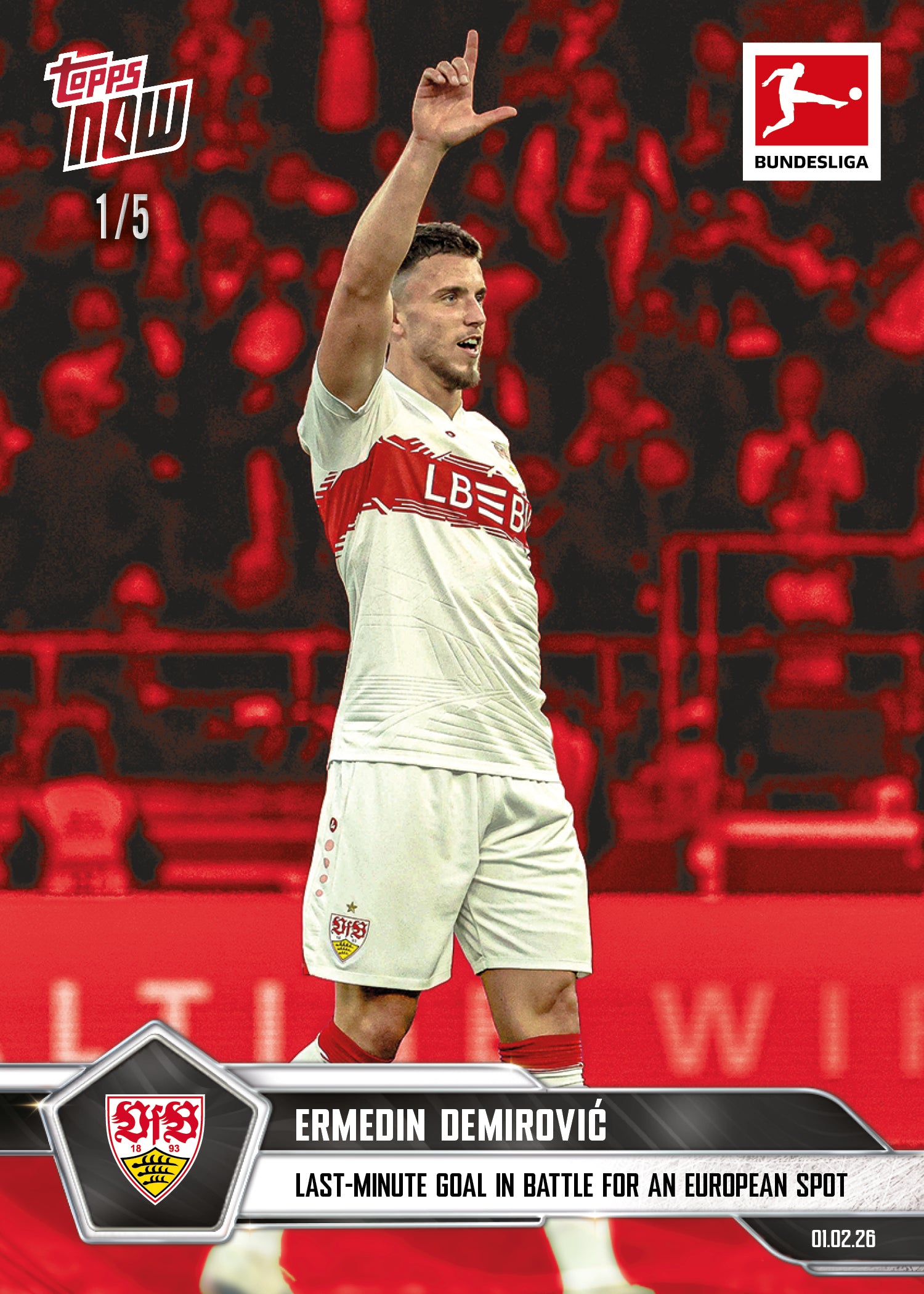 Ermedin Demirović - 2025-26 Bundesliga Topps NOW - Card 116 - PR: 235 - Image 3