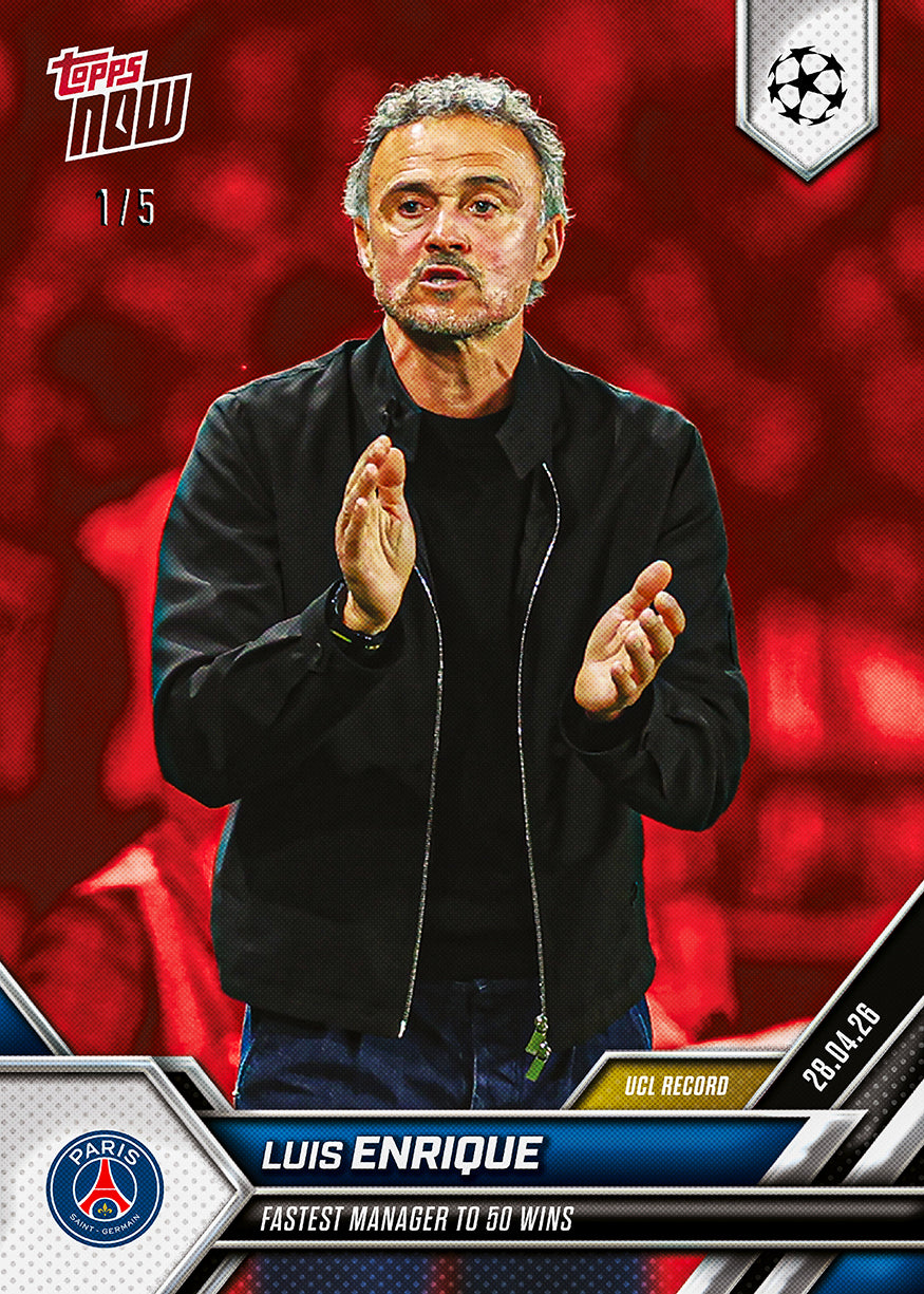 Luis Enrique - 2025-26 UCL Topps NOW - Card 126 - PR: 447 - Image 3