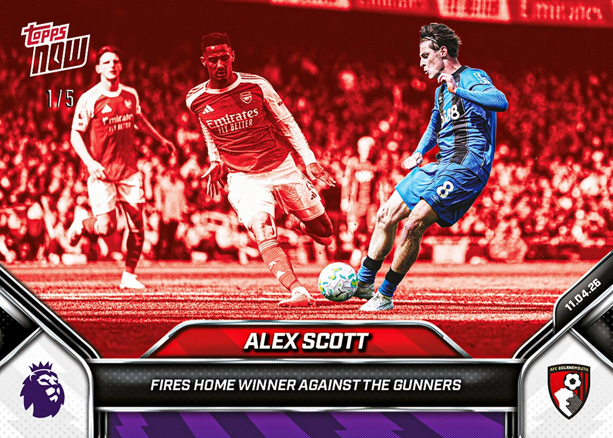 Alex Scott - 2025-26 Premier League Topps NOW - Card 168 - PR: 364 - Image 3