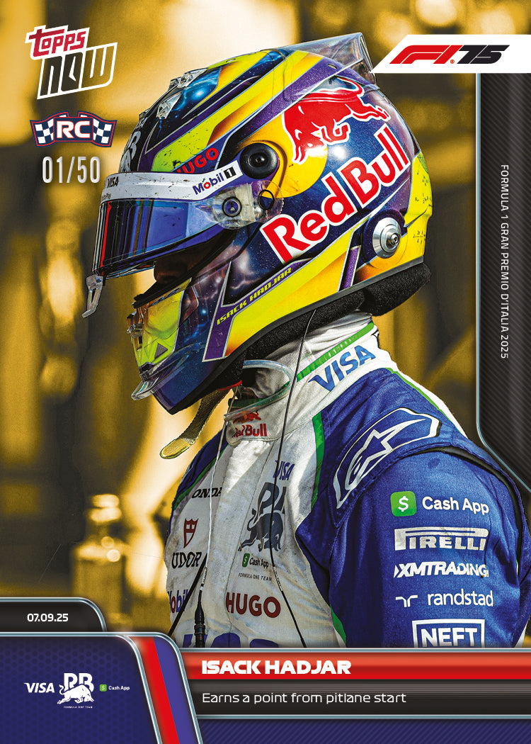 Isack Hadjar - 2025 Formula 1 Topps NOW - Card 62 - PR: 2397 - Image 6