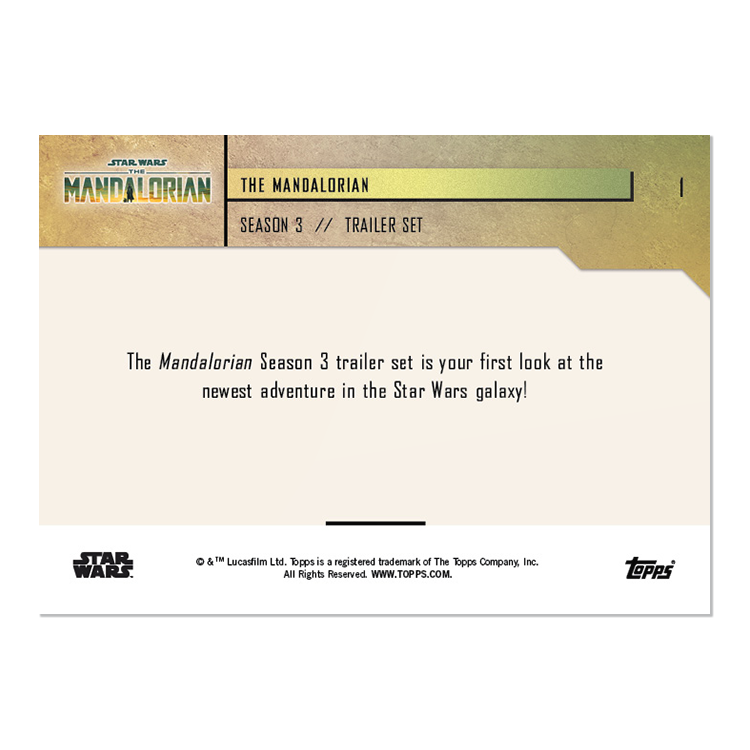 2023 Topps Star Wars Mandalorian Season 3 Trailer Set - 5 card set - PR: 1044 - Image 3