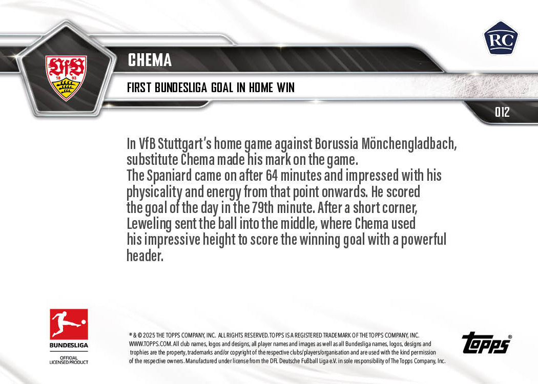 Chema Andrés - 2025-26 Bundesliga Topps NOW - Card 12 - PR: 535 - Image 7