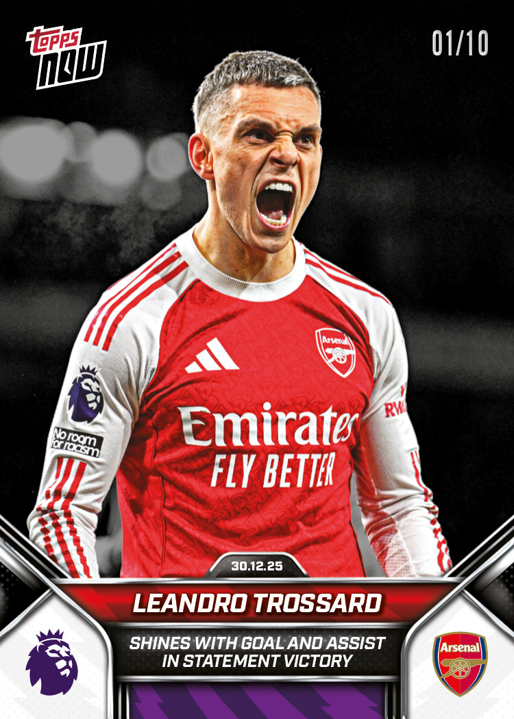 Leandro Trossard - 2025-26 Premier League Topps NOW - Card 97 - PR: 854 - Image 4