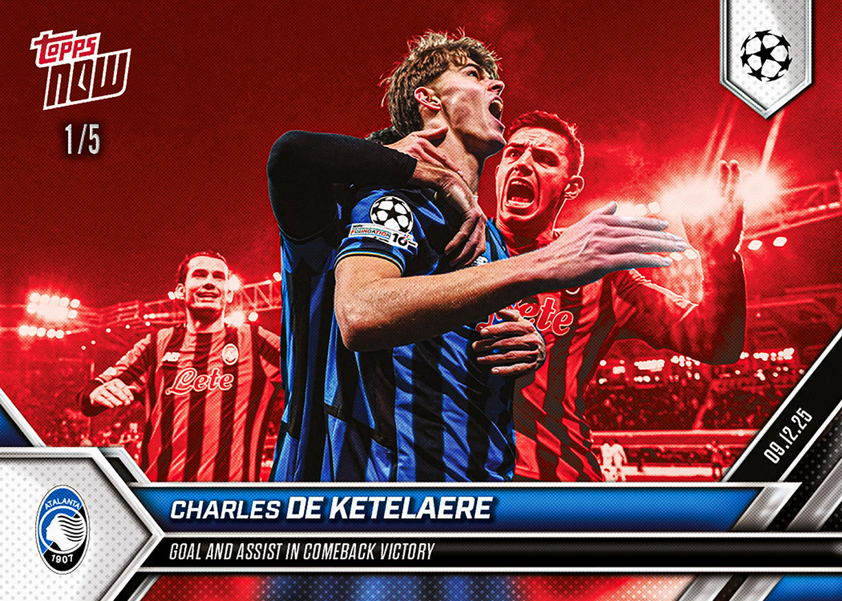 Charles De Ketelaere - 2025-26 UCL Topps NOW - Card 67 - PR: 154 - Image 3