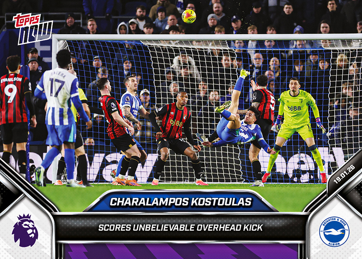 Charalampos Kostoulas - 2025-26 Premier League Topps NOW - Card 113 - PR: 452