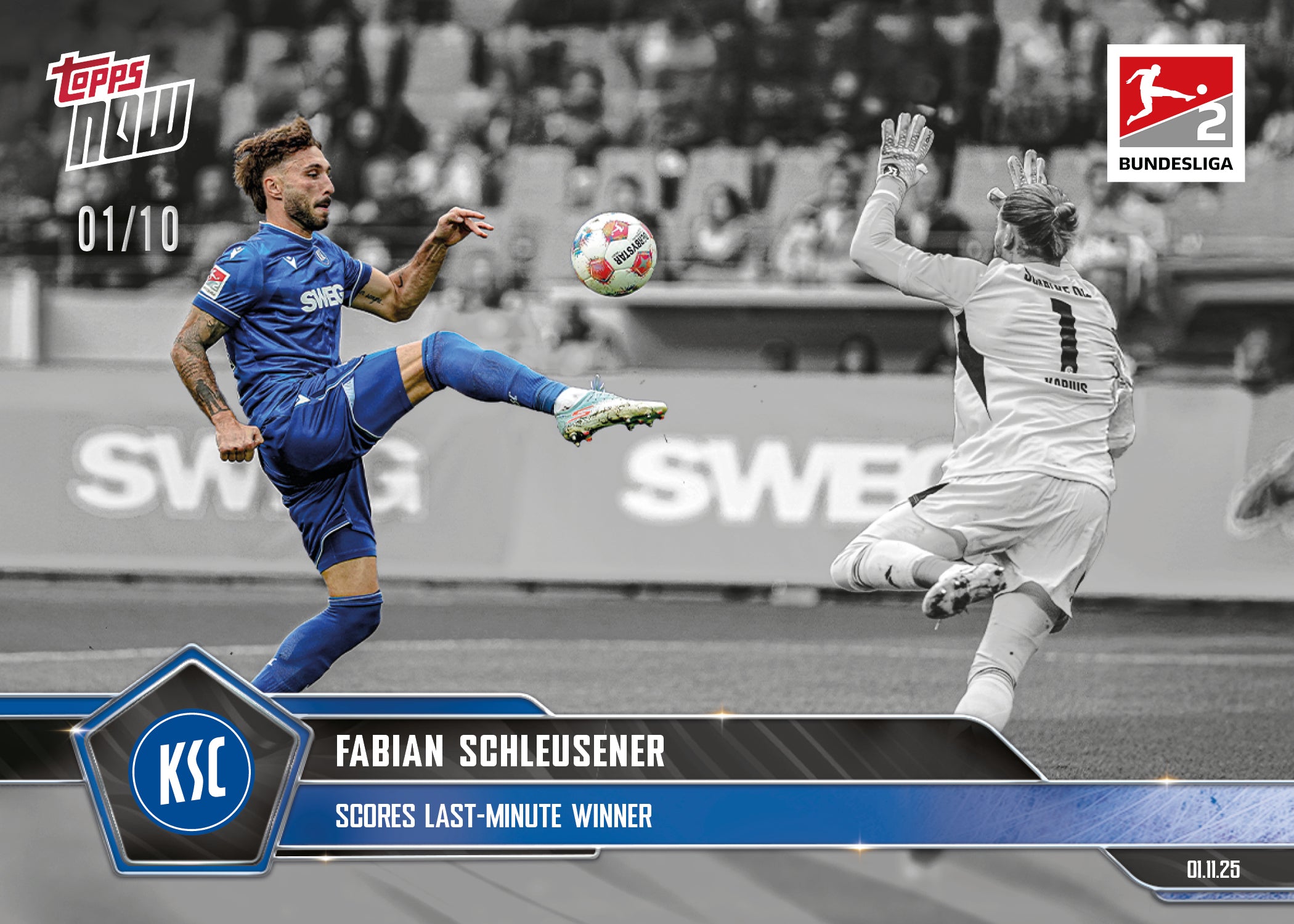 Fabian Schleusener - 2025-26 Bundesliga Topps NOW - Card 53 - PR: 187 - Image 4