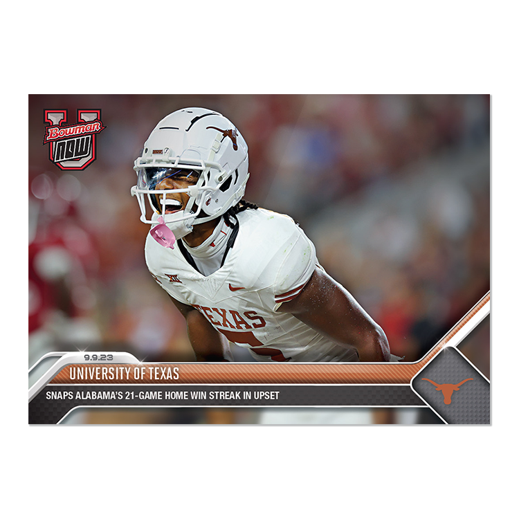 University of Texas - 2023 Bowman U NOW Football Card 2 - PR: 768