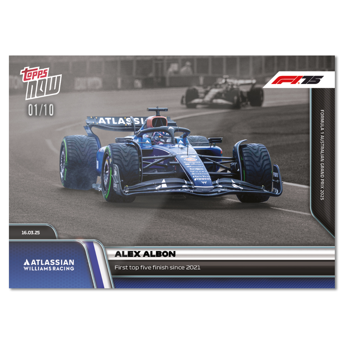 Alex Albon - 2025 Formula 1 Topps NOW Card 15 - PR: 652 - Image 5
