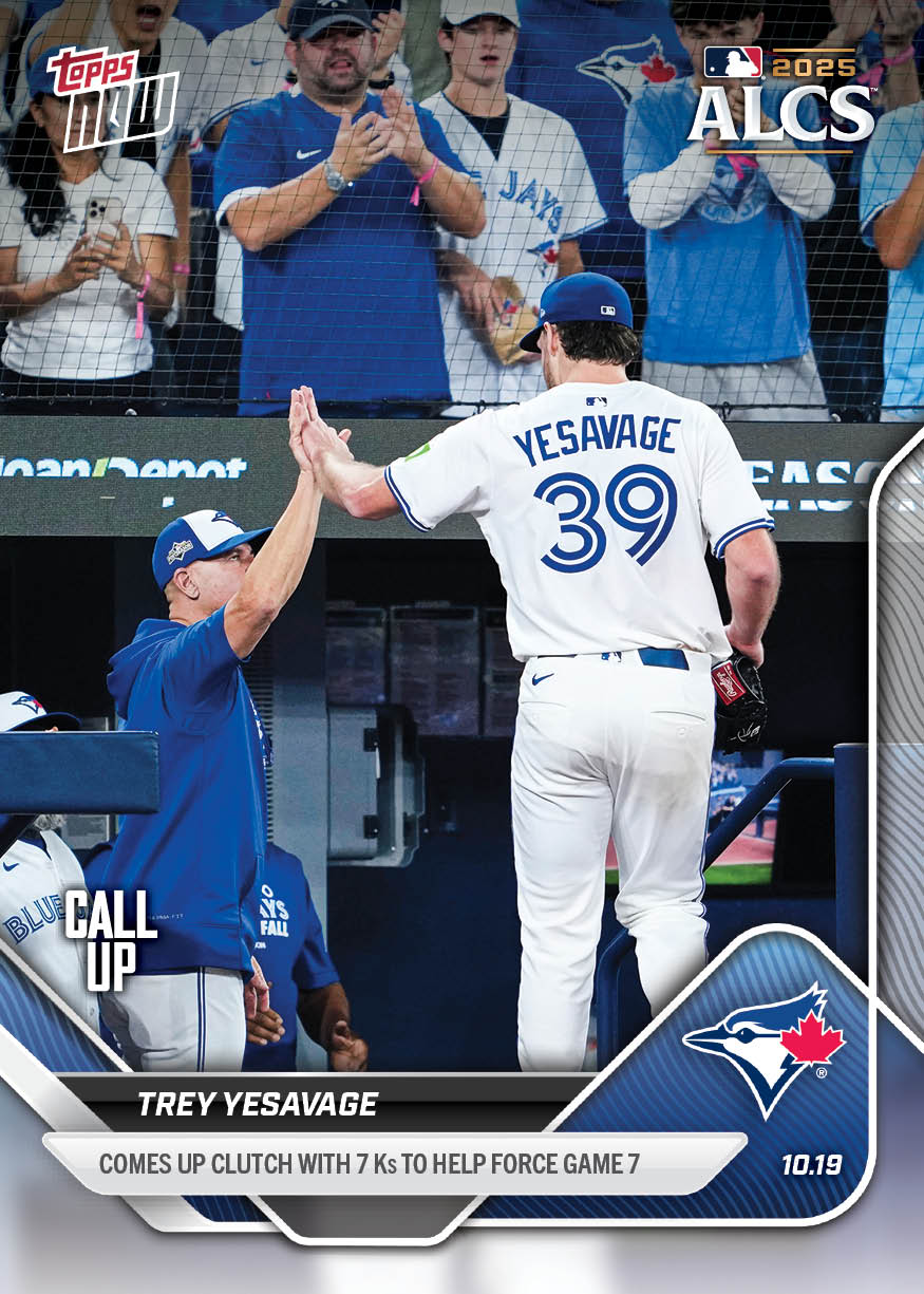 Alternative view of Trey Yesavage - 2025 MLB Topps NOW - Card 887 - PR: 1573