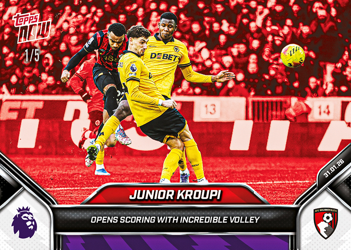 Junior Kroupi - 2025-26 Premier League Topps NOW - Card 123 - PR: 241 - Image 3