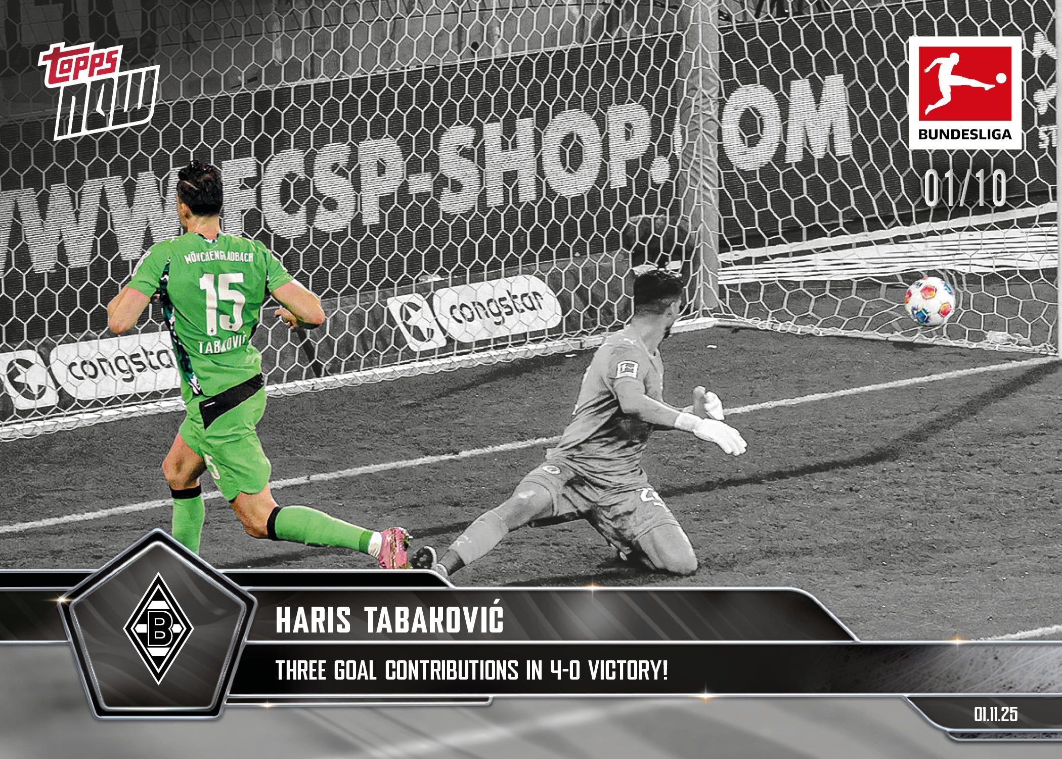 Haris Tabaković - 2025-26 Bundesliga Topps NOW - Card 52 - PR: 209 - Image 4