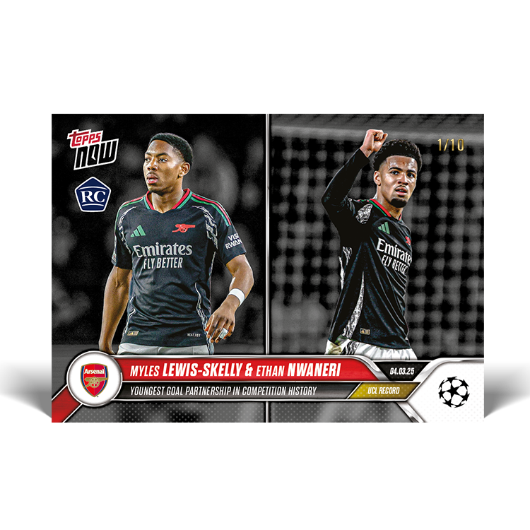 Ethan Nwaneri & Miles Lewis-Skelly - 24/25 UCL Topps NOW Card 114 - LOOK FOR AUTO - PR: 4903 - Image 6