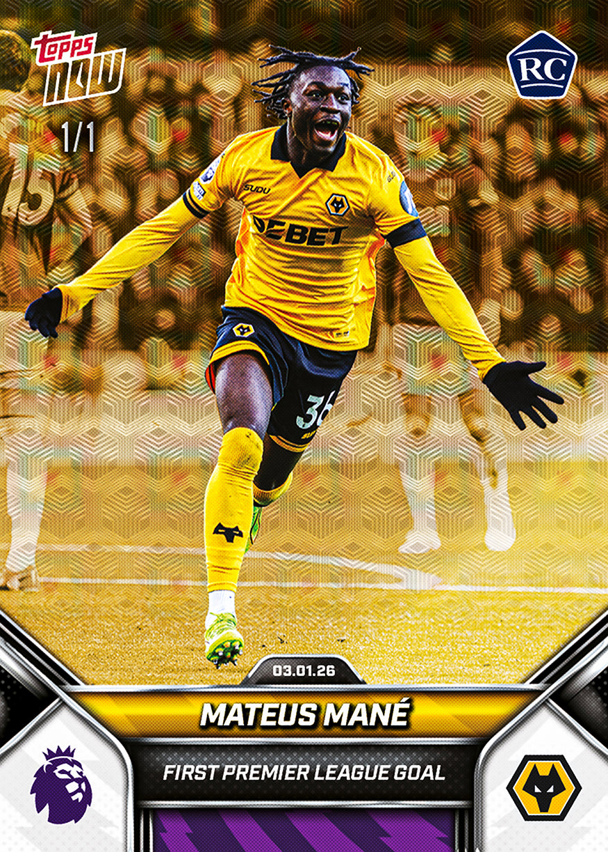Mateus Mané - 2025-26 Premier League Topps NOW - Card 102 - PR: 2001 - Image 2
