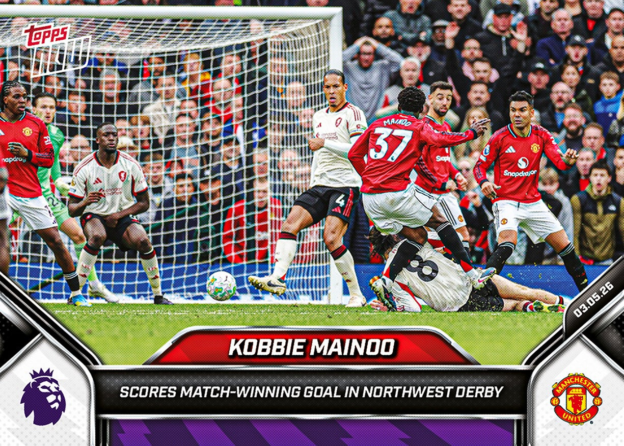 Kobbie Mainoo - 2025-26 Premier League Topps NOW - Card 186 - PR: 1801