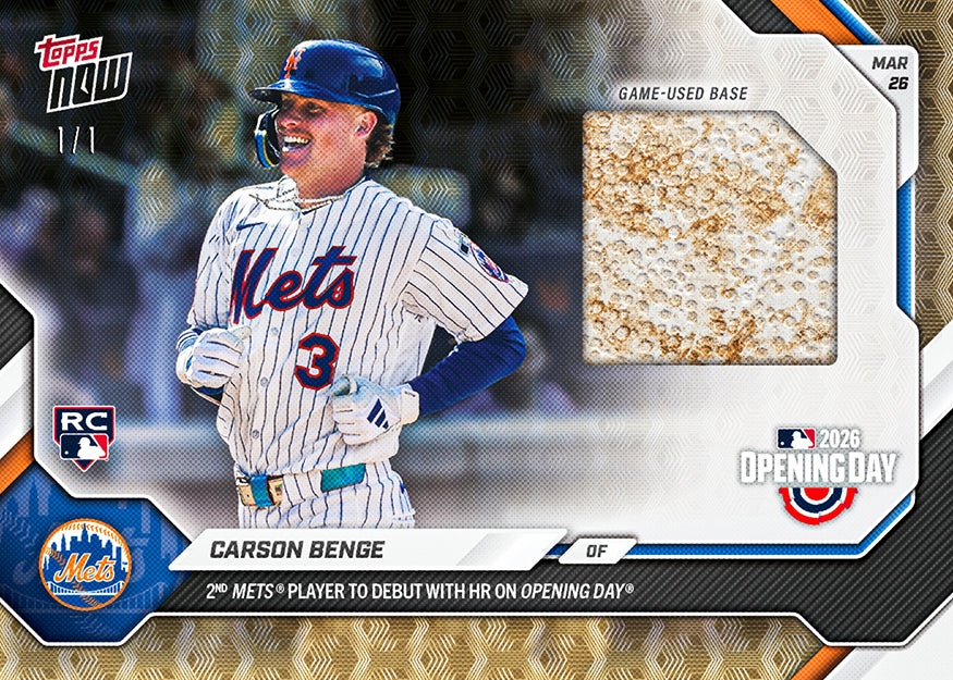 Carson Benge - 2026 MLB Topps NOW - Card 3 - PR: 7126 - Image 2