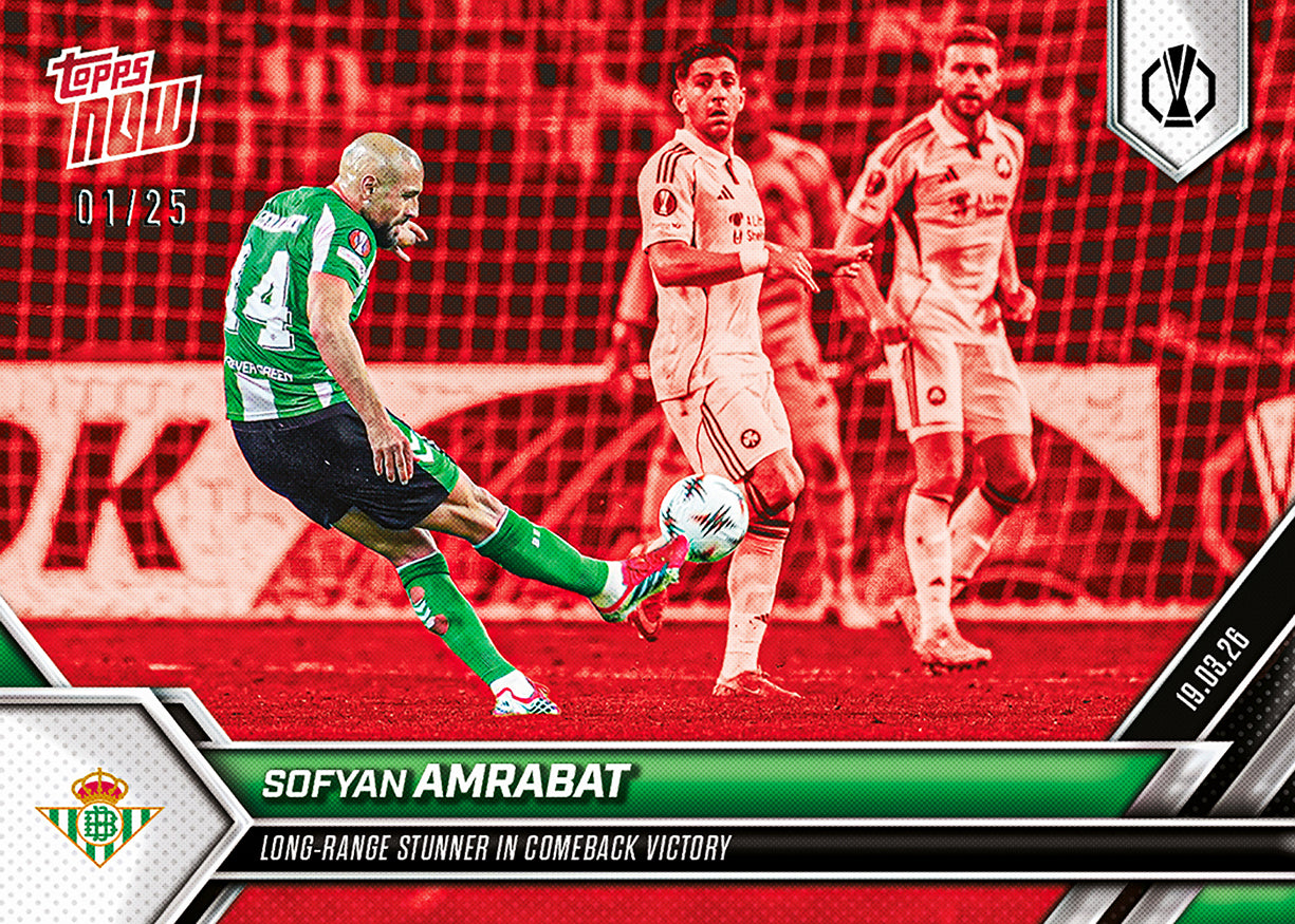 Sofyan Amrabat - 2025-26 UEL Topps NOW - Card 25 - PR: 80 - Image 5