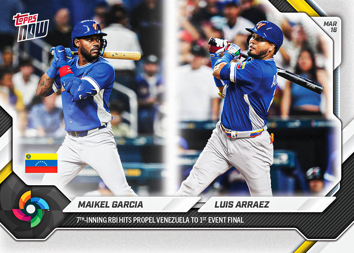 Maikel Garcia / Luis Arraez - 2026 World Baseball Classic Topps NOW - Card 39 - PR: 1291
