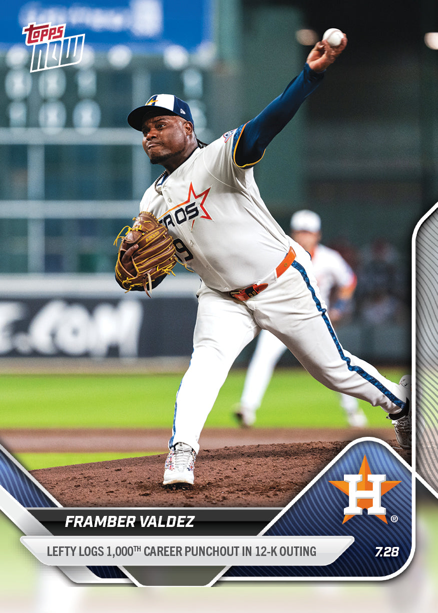 Framber Valdez - 2025 MLB Topps NOW - Card 481 - PR: 357