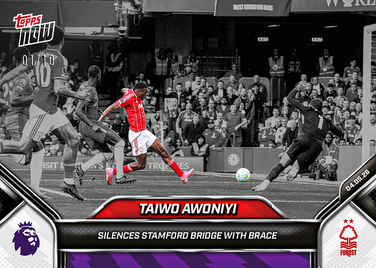Taiwo Awoniyi - 2025-26 Premier League Topps NOW - Card 188 - PR: 132 - Image 4