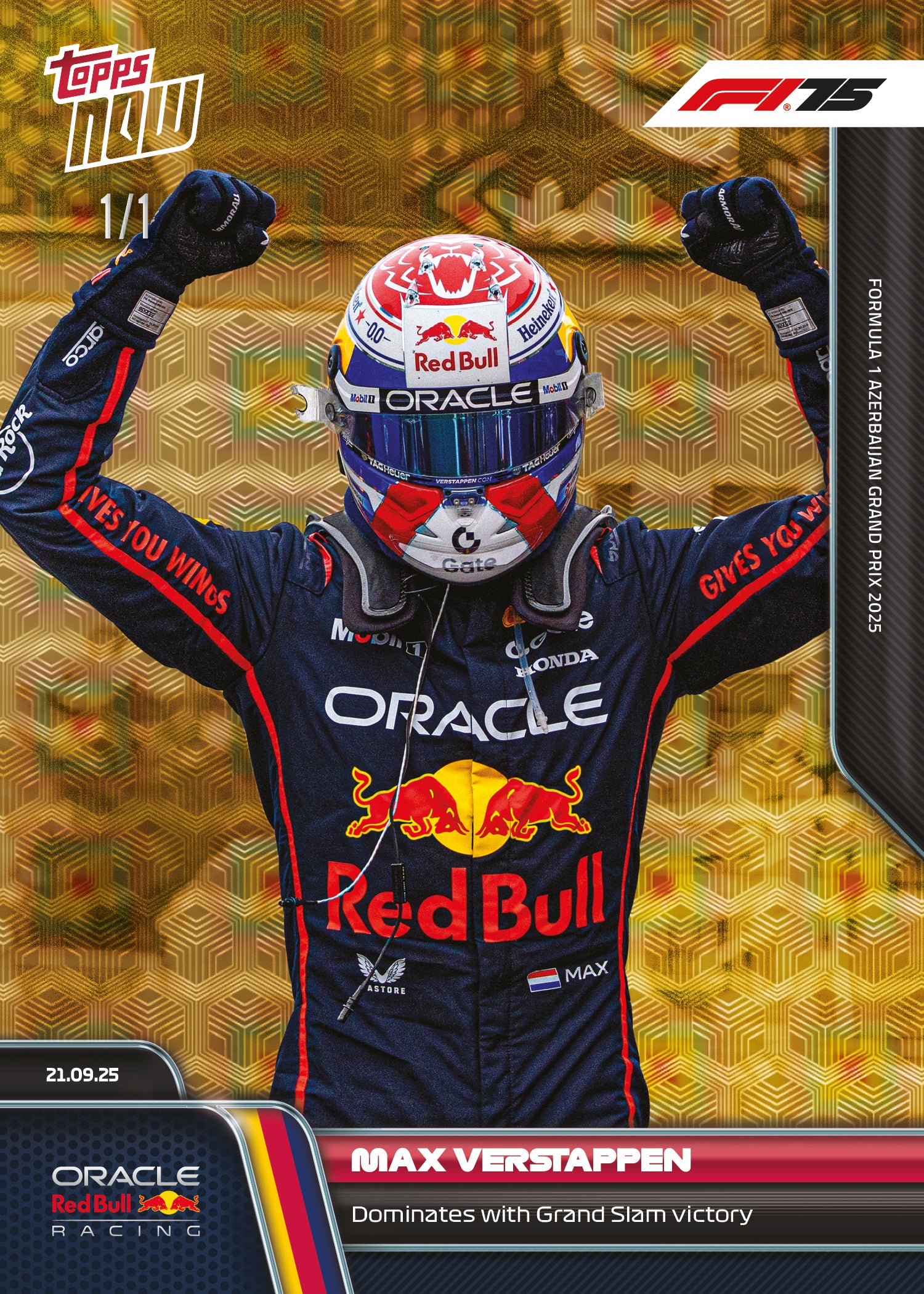 Max Verstappen - 2025 Formula 1 Topps NOW - Card 63 - PR: 3846 - Image 2