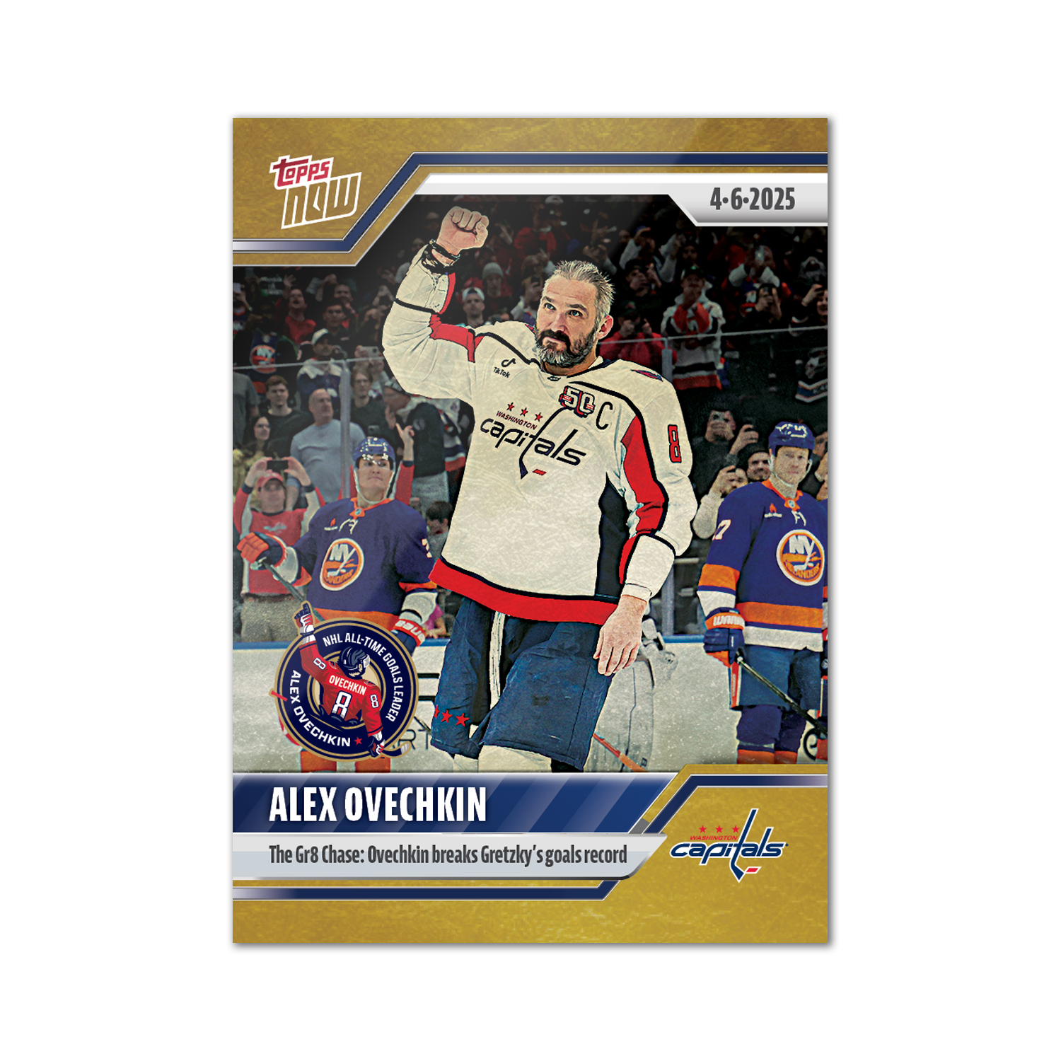 Alex Ovechkin - 2024-25 NHL Topps NOW - 895th Goal 10-Sticker Set - PR: 3925 - Image 2