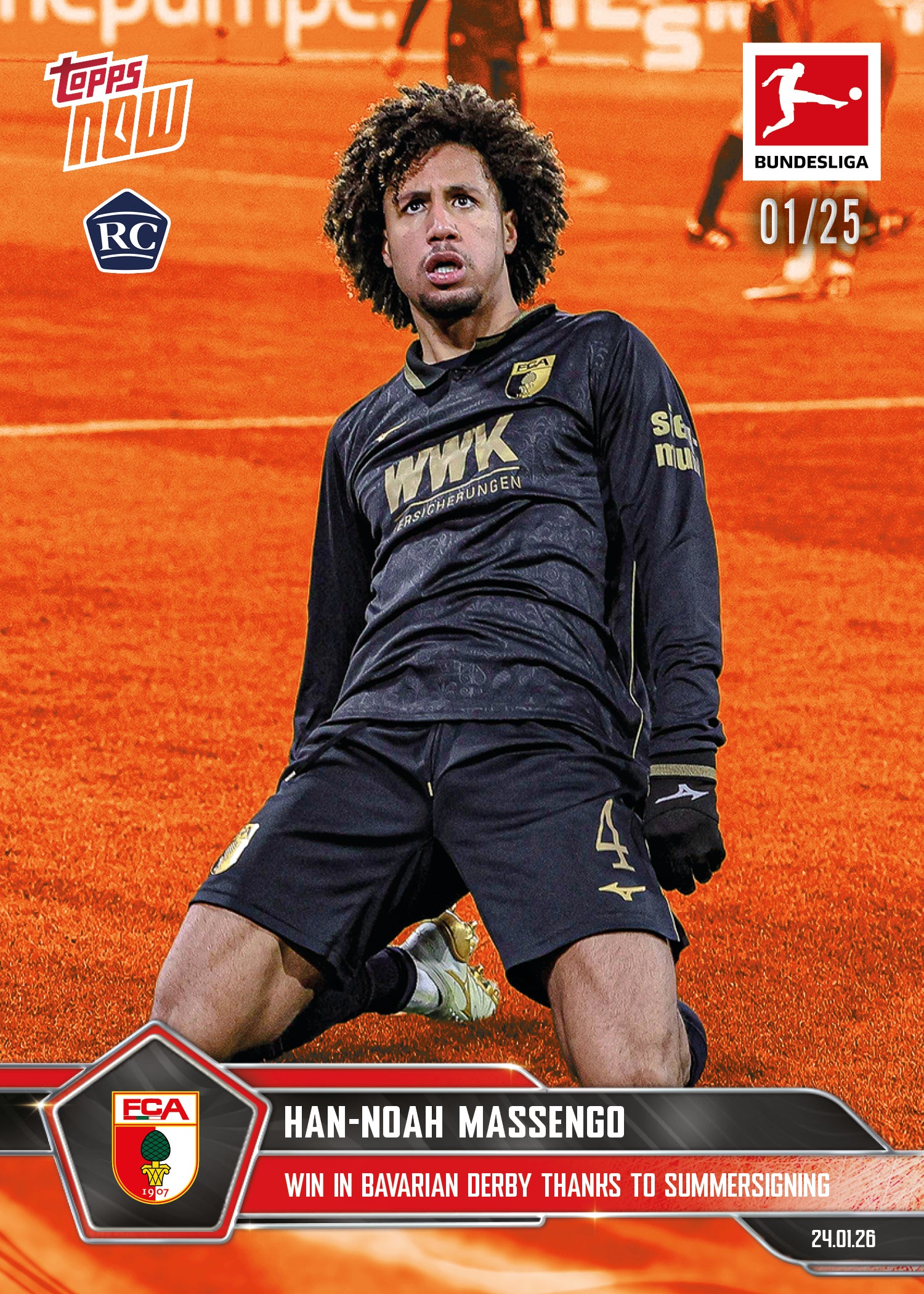 Han-Noah Massengo - 2025-26 Bundesliga Topps NOW - Card 106 - PR: 374 - Image 5