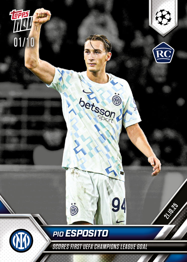 Pio Esposito - 2025-26 UCL Topps NOW - Card 34 - PR: 958 - Image 4