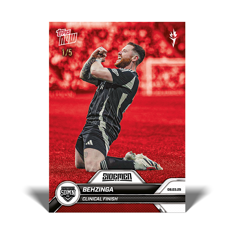 Behzinga - 2025 Sidemen Charity Match Topps NOW Card 3 - LOOK FOR AUTO - PR: 178 - Image 4