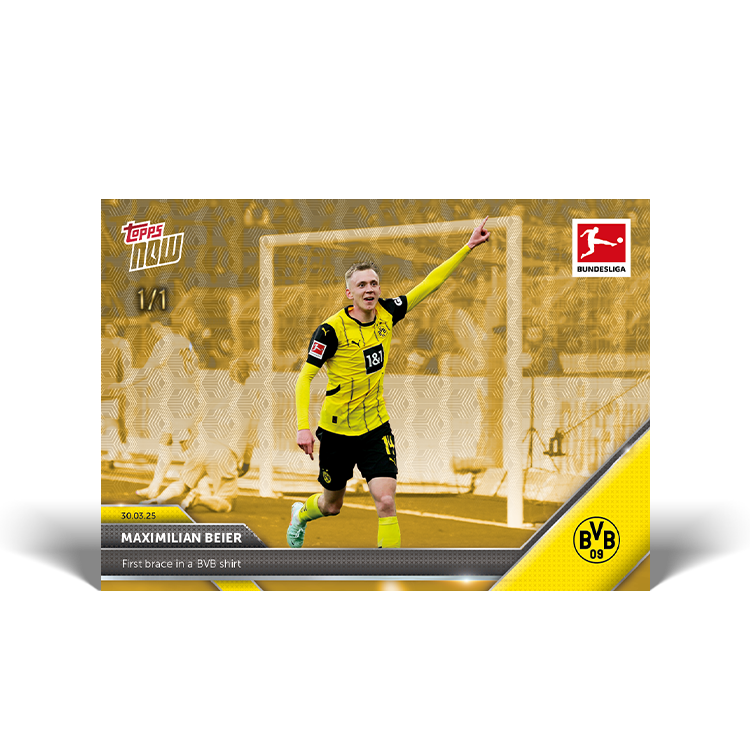 Maximilian Beier - 2024-25 Bundesliga Topps NOW Card 153 - PR: 141 - Image 2
