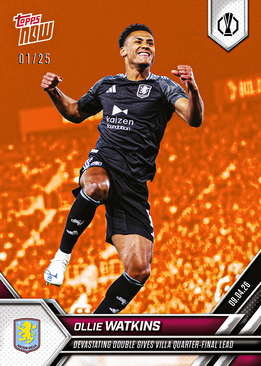 Ollie Watkins - 2025-26 UEL Topps NOW - Card 26 - PR: 187 - Image 5
