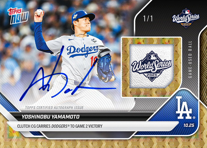 Alternative view of Yoshinobu Yamamoto - 2025 MLB Topps NOW - Card 901 - PR: 20555
