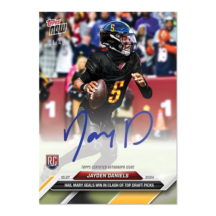 Jayden Daniels - 2024 TOPPS NOW Football Card 11 - LOOK FOR AUTOS & AUTO-RELICS - PR: 28,604 - Image 2