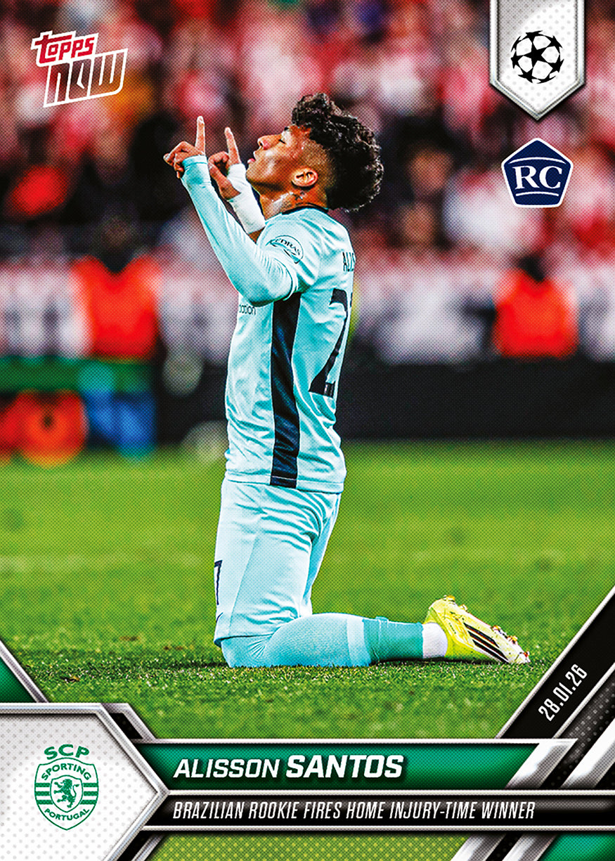 Alisson Santos - 2025-26 UCL Topps NOW - Card 84 - PR: 477