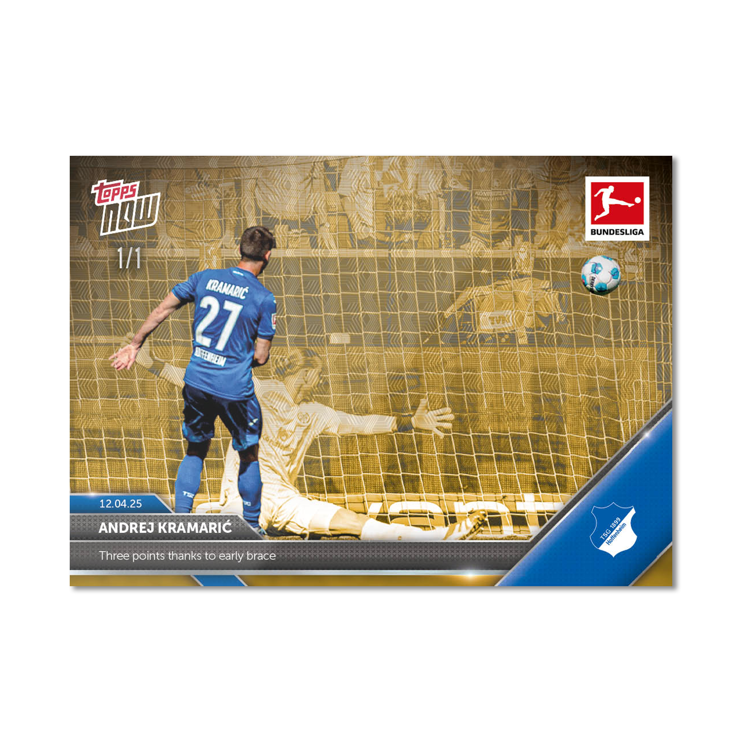 Andrej Kramarić - 2024-25 Bundesliga Topps NOW Card 164 - PR: 25 - Image 2