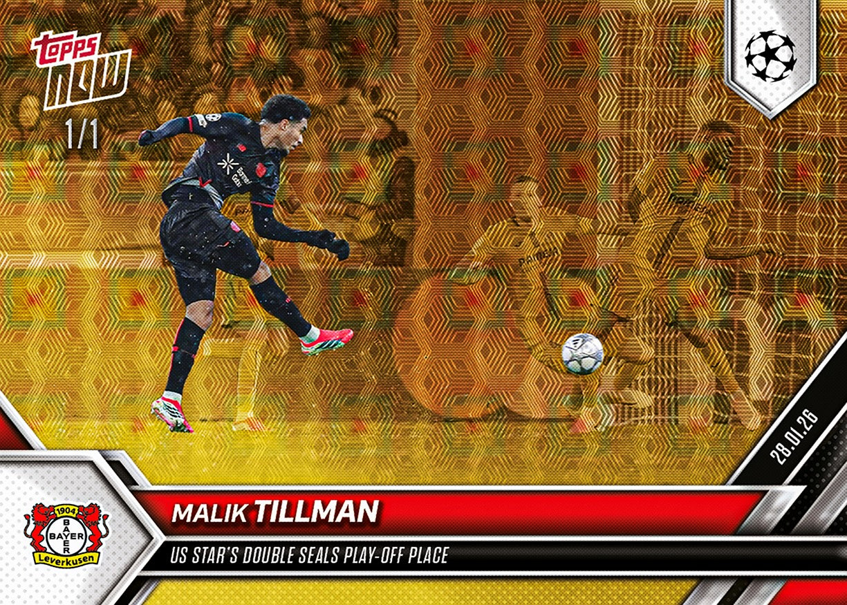 Malik Tillman - 2025-26 UCL Topps NOW - Card 85 - PR: 119 - Image 2