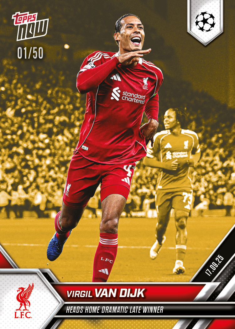 Virgil van Dijk - 2025-26 UCL Topps NOW - Card 15 - PR: 585 - Image 6