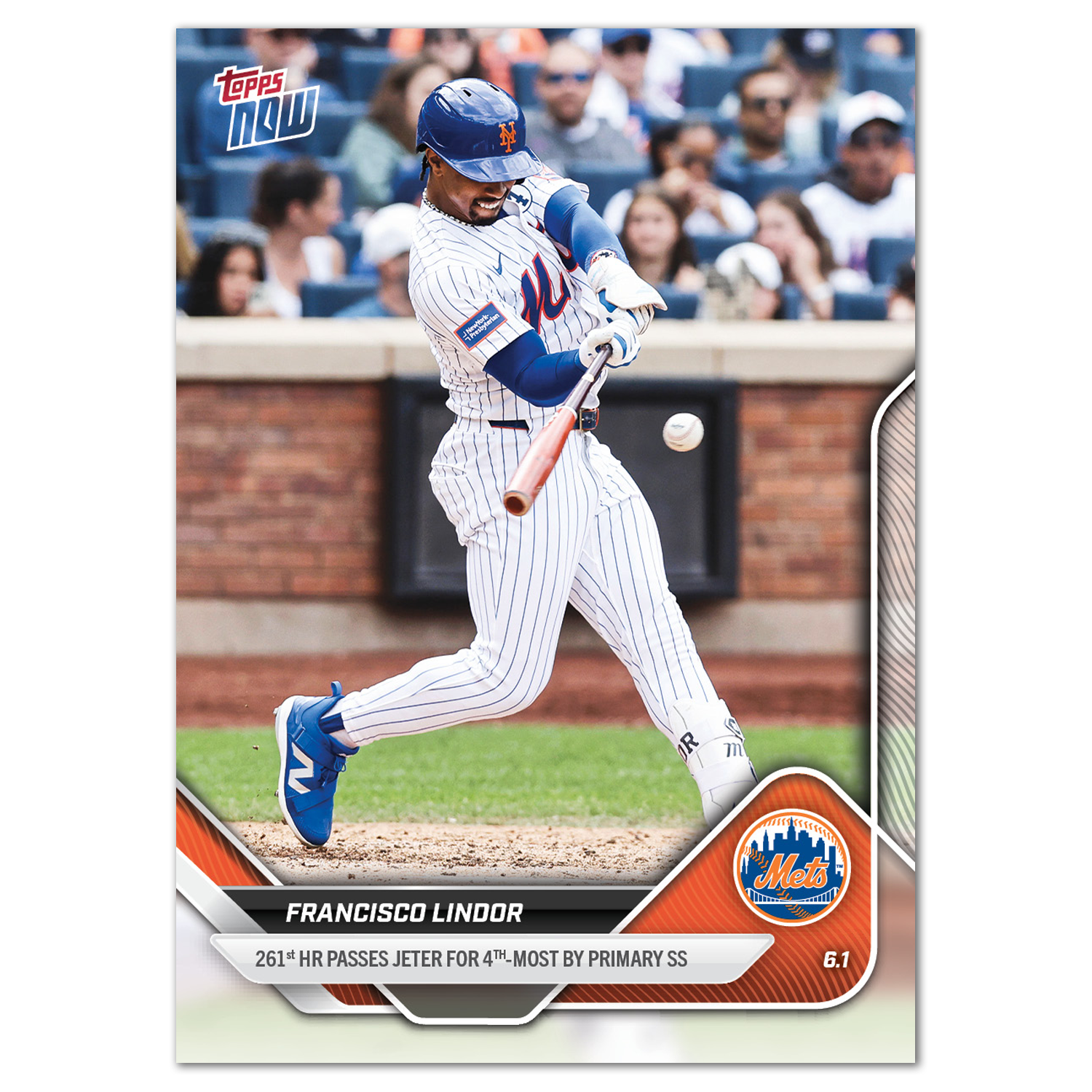 Francisco Lindor - 2025 MLB Topps NOW - Card 245 - PR: 1029