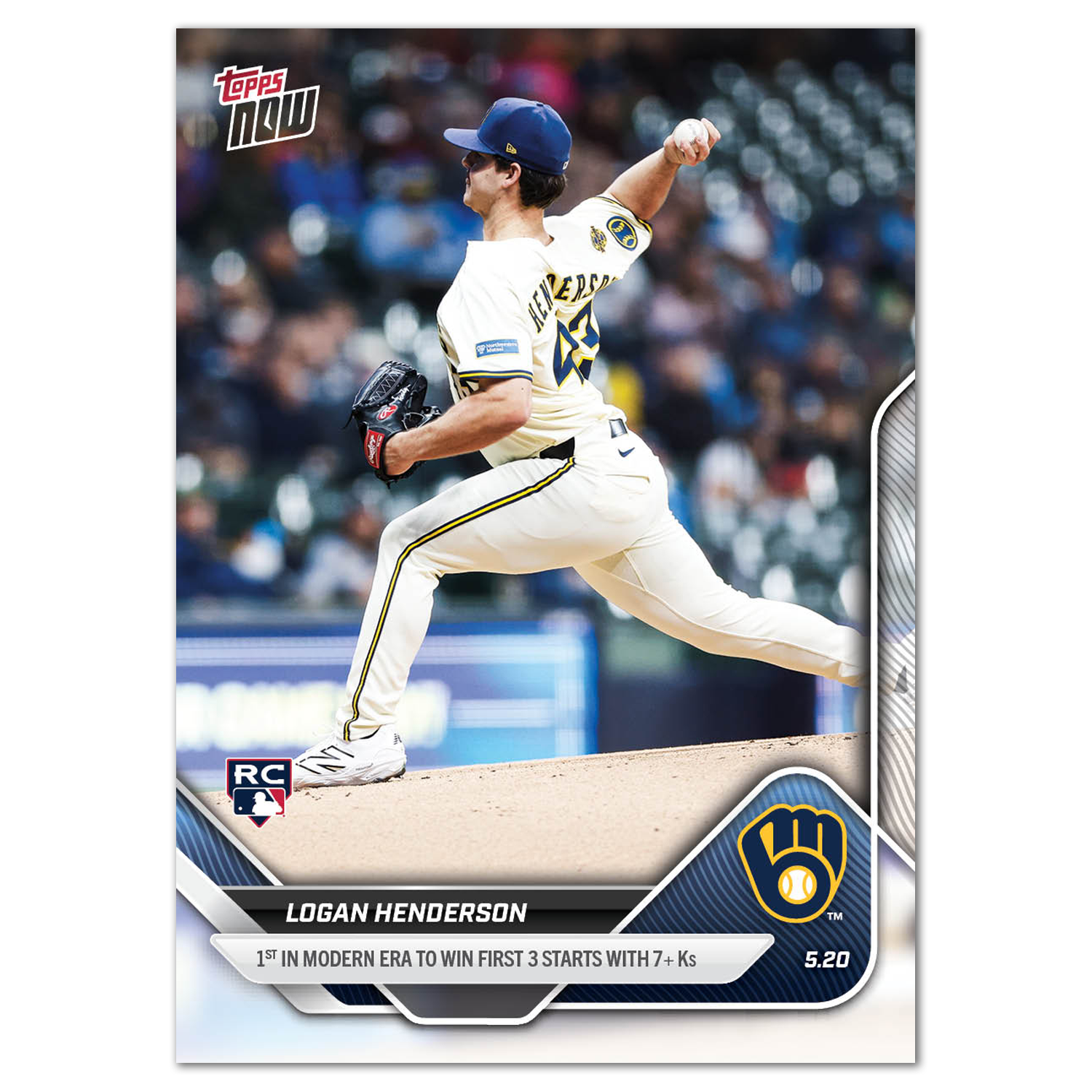 Logan Henderson - 2025 MLB Topps NOW - Card 199 - PR: 597